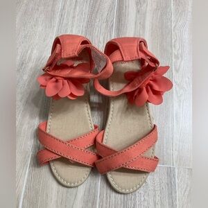 *Gymboree Coral Slingback Small Heel Espadrille Sandals #P